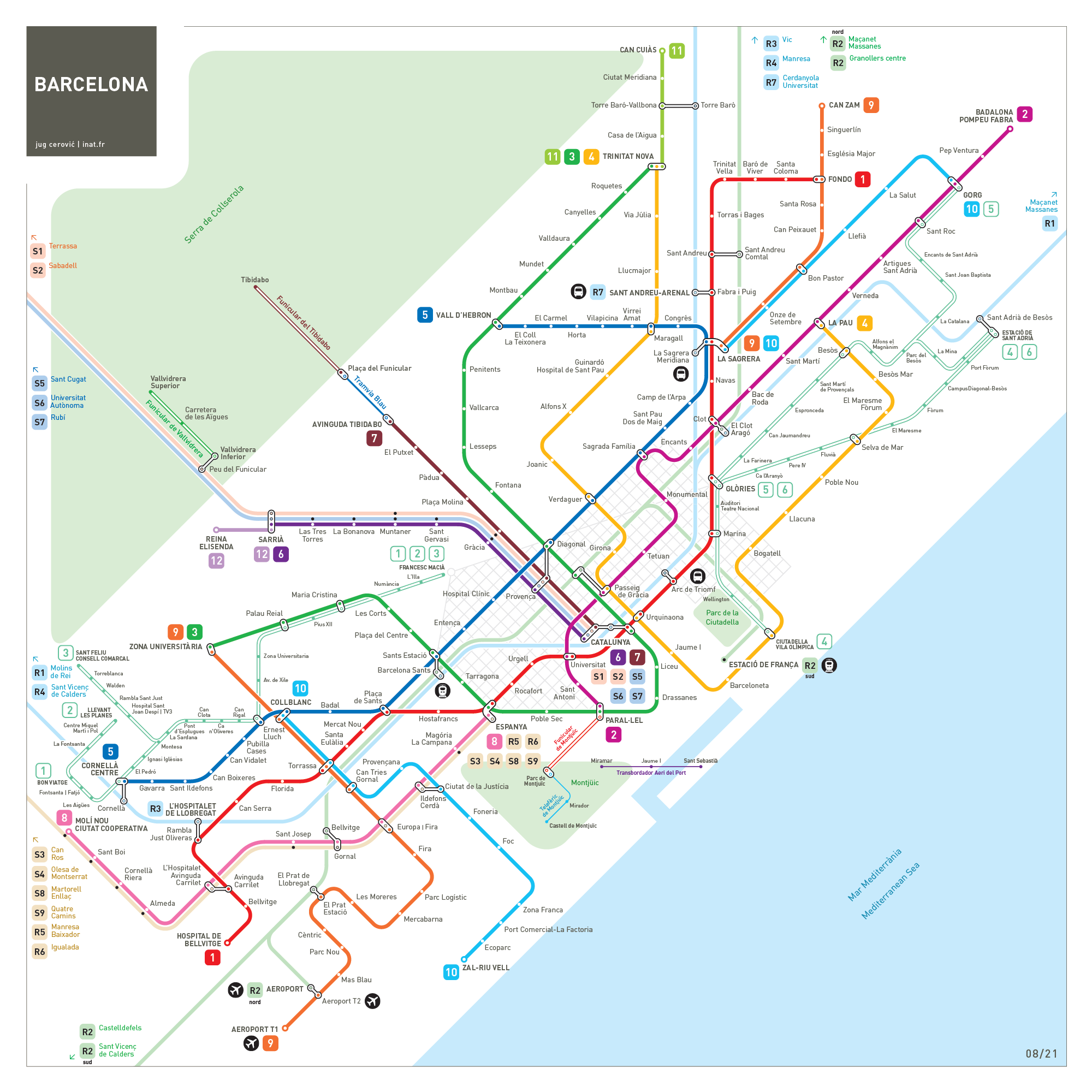 Barcelona metro map