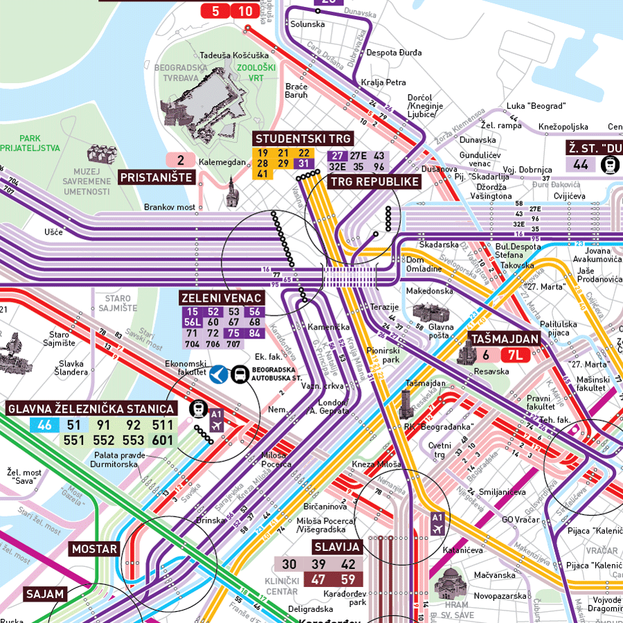 mapa linija beograd Belgrade Public Transport : Jug Cerovic Architect mapa linija beograd