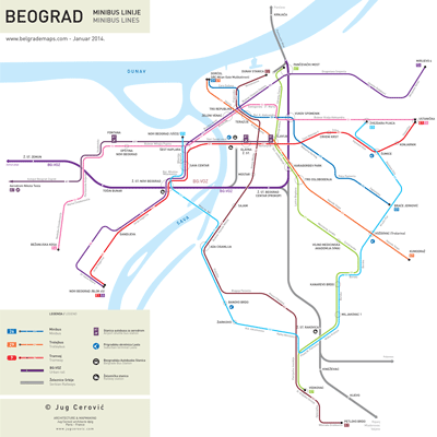 belgrade bus map