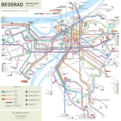 belgrade bus map