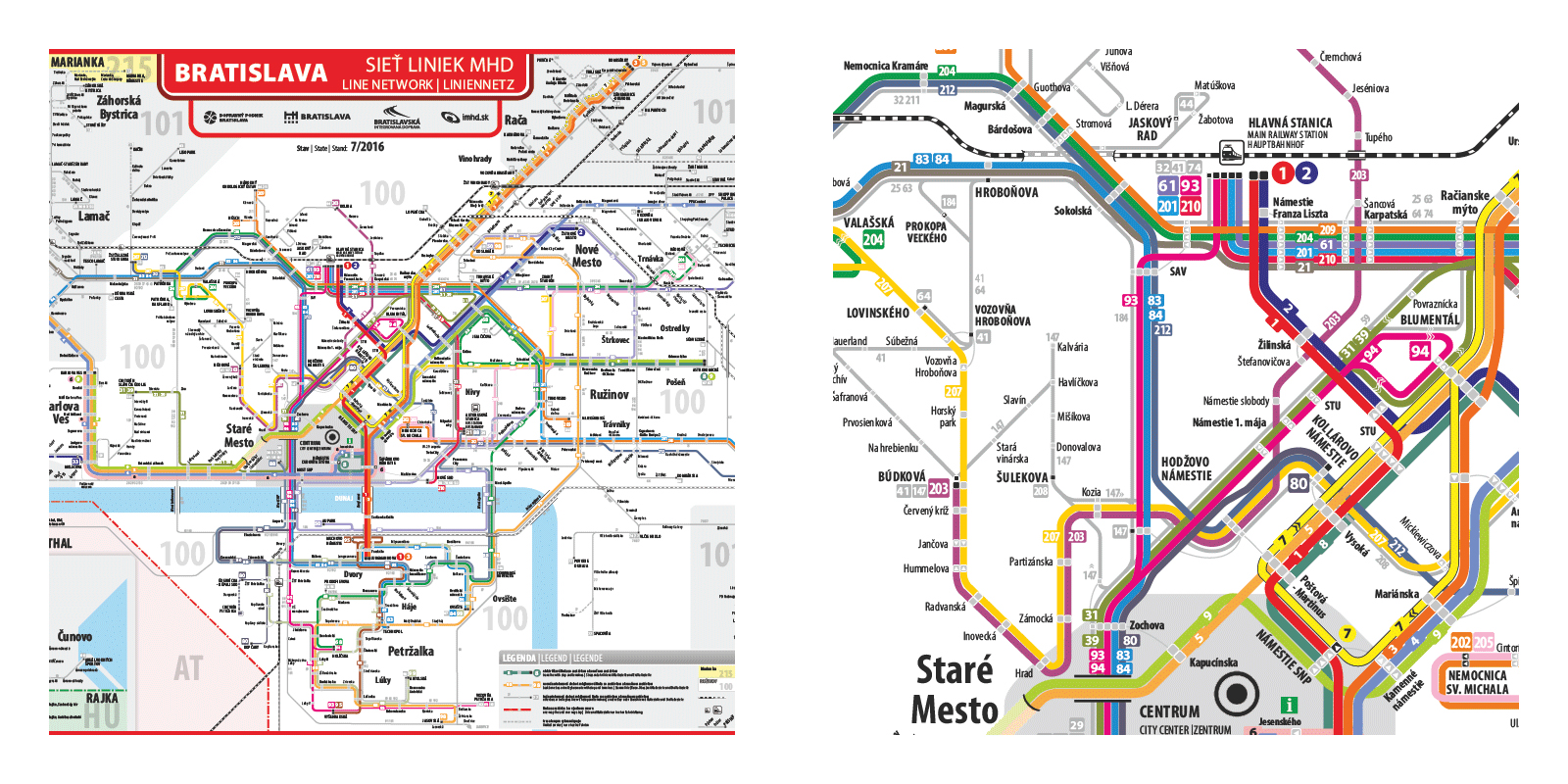 Chemnitz bus map.