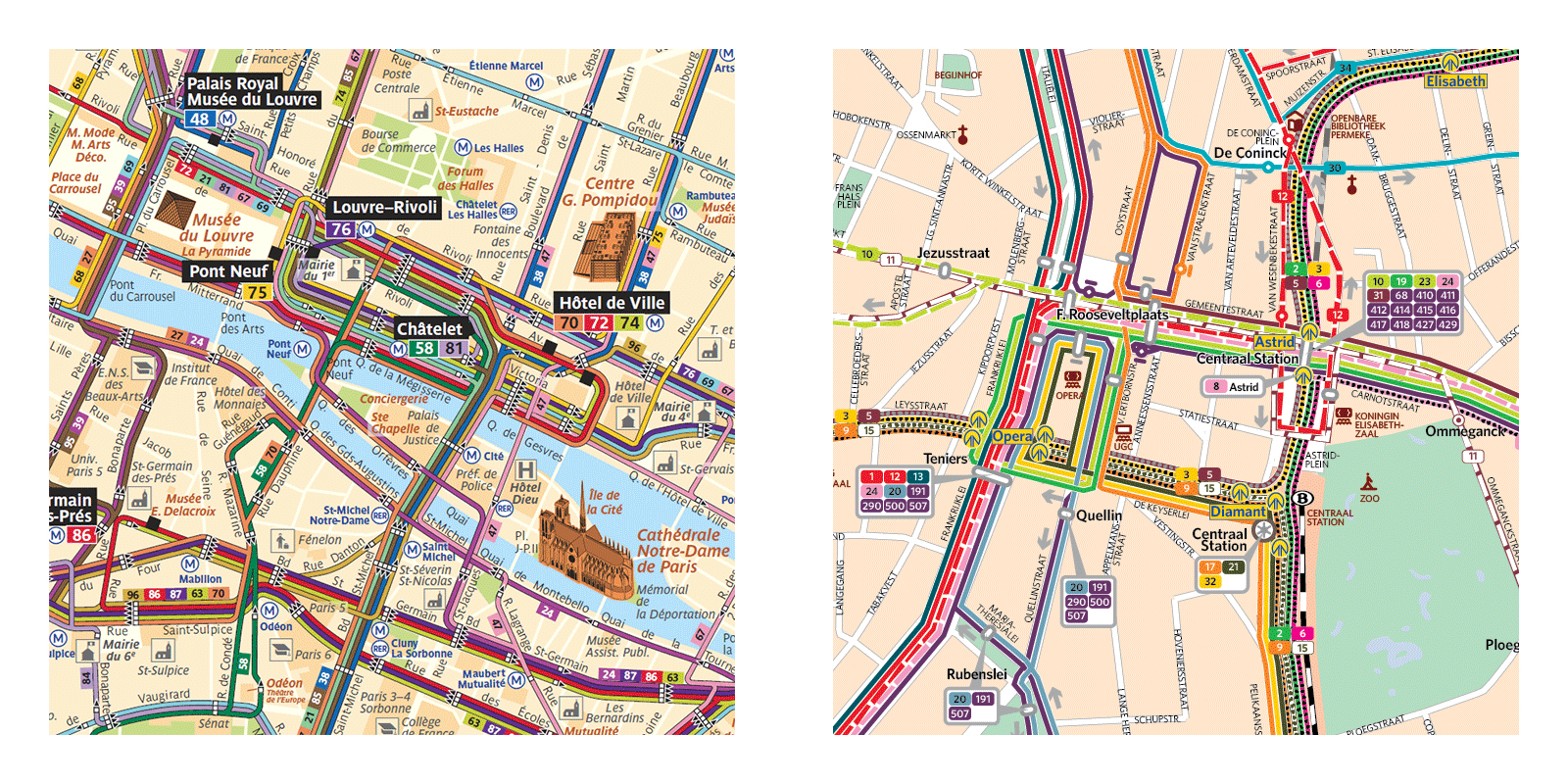 European Bus maps