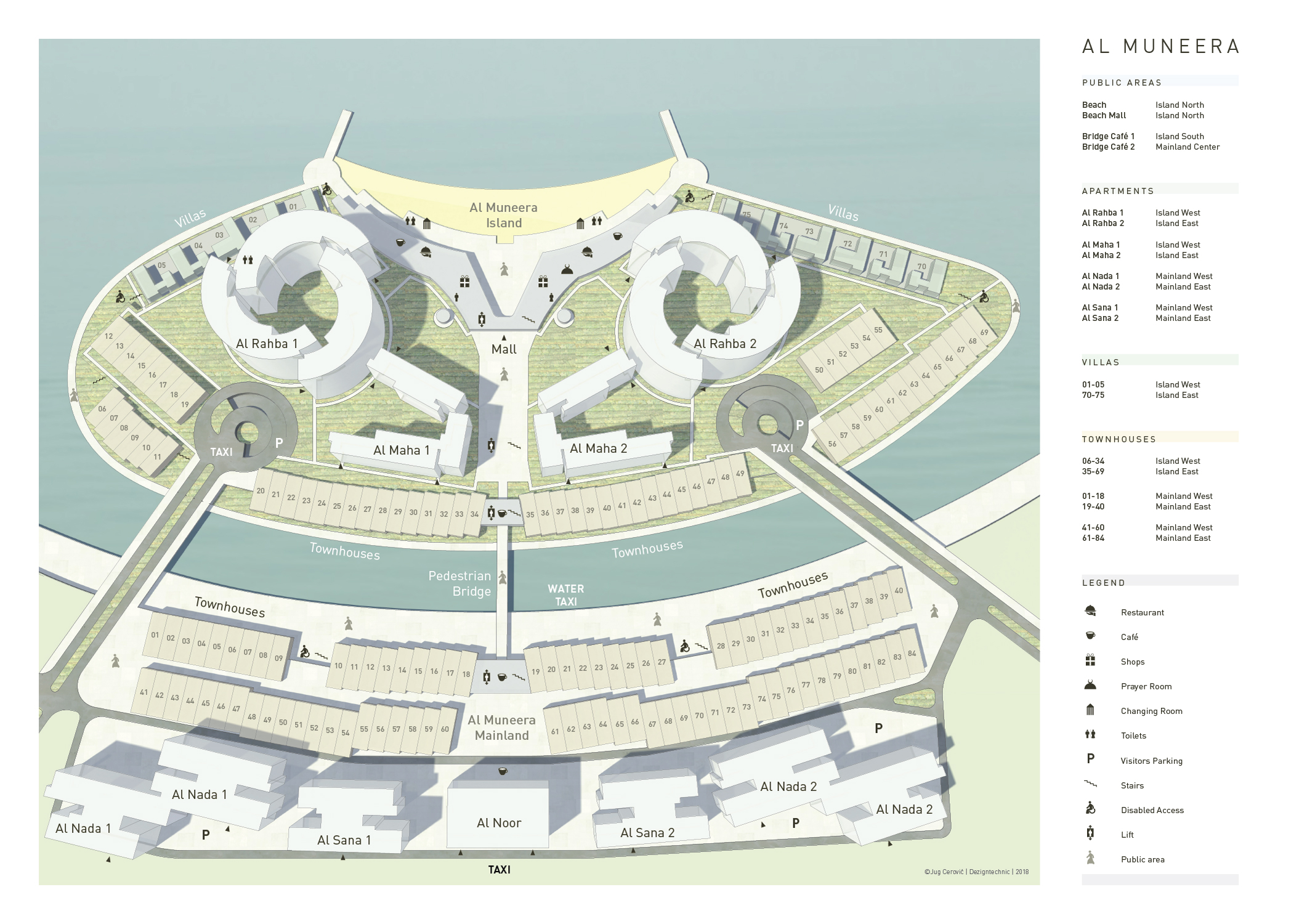Al Muneera Island Map