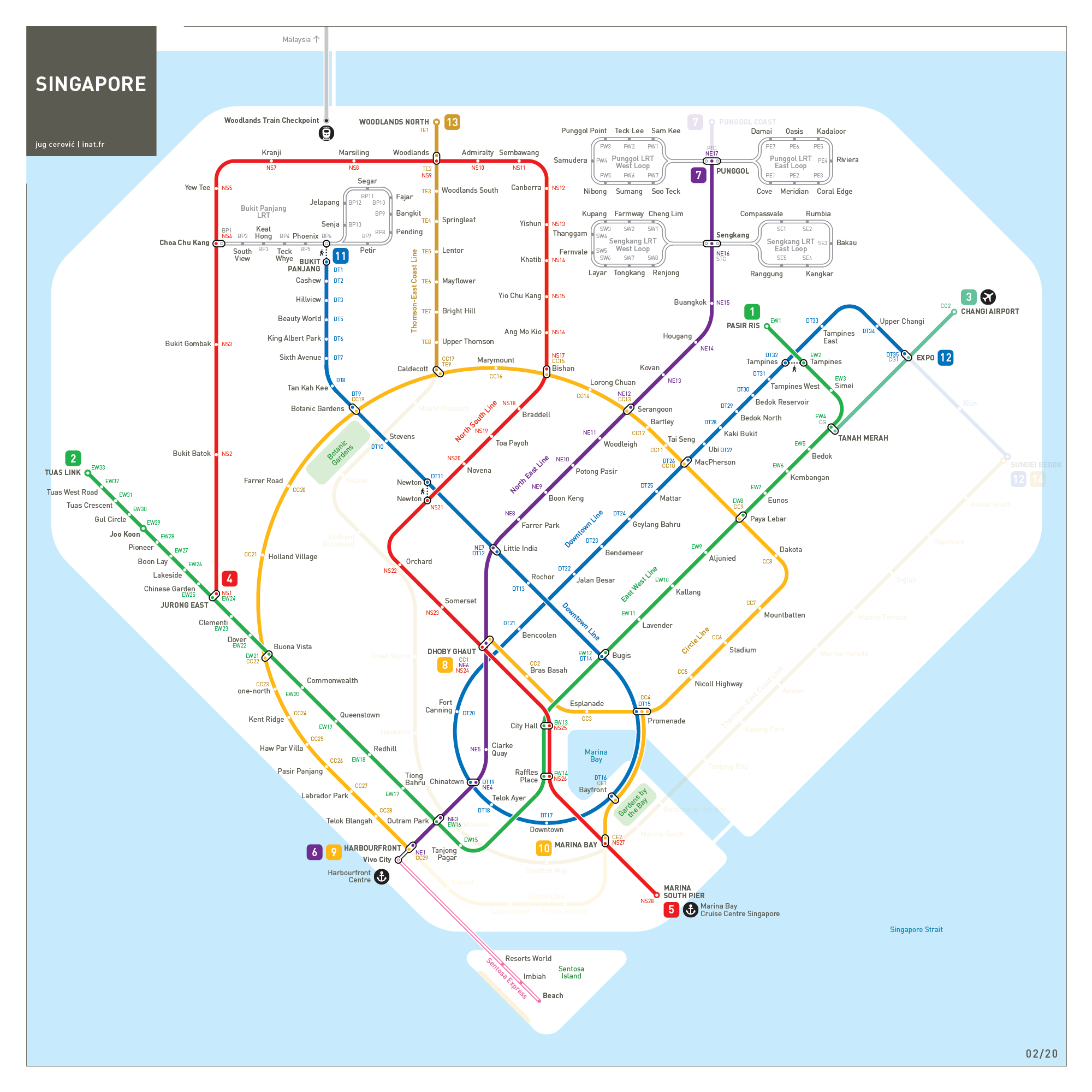 Singapore metro map